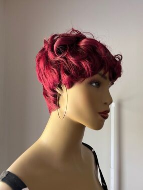 Amazon Bold Burgundy Short Pixie Wig